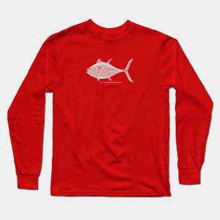 Bluefin Tuna Fish with Common and Latin Names Long Sleeve T-Shirt